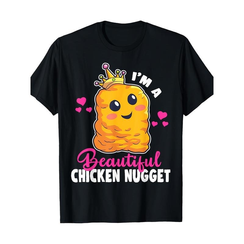 Fun 100% Cotton Kawaii Nug Life T-Shirt for Chicken Nugget Lovers, 220g made in usa Hoodie, Sweatshirt | UrbanDripWear.com