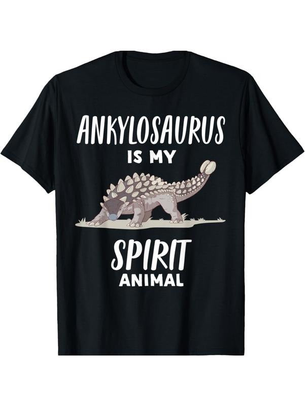 Fun Ankylosaurus Printed T-Shirt For All Ages Graphic Graphic Tees Hoodie, Sweatshirt | UrbanDripWear.com