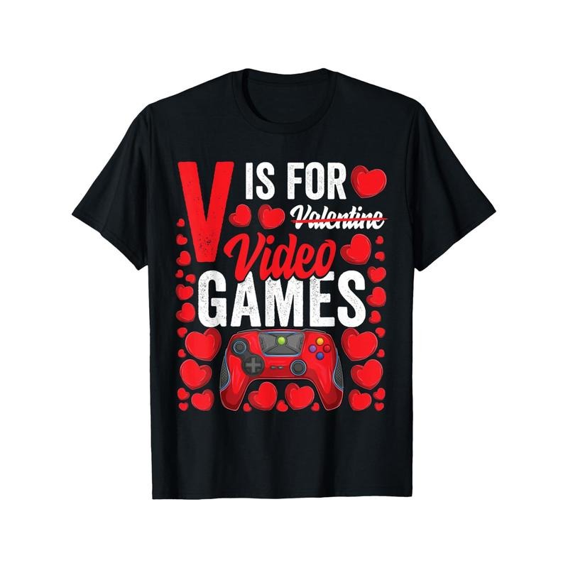 Funny 'V Is for Video Games' Men's T-Shirt