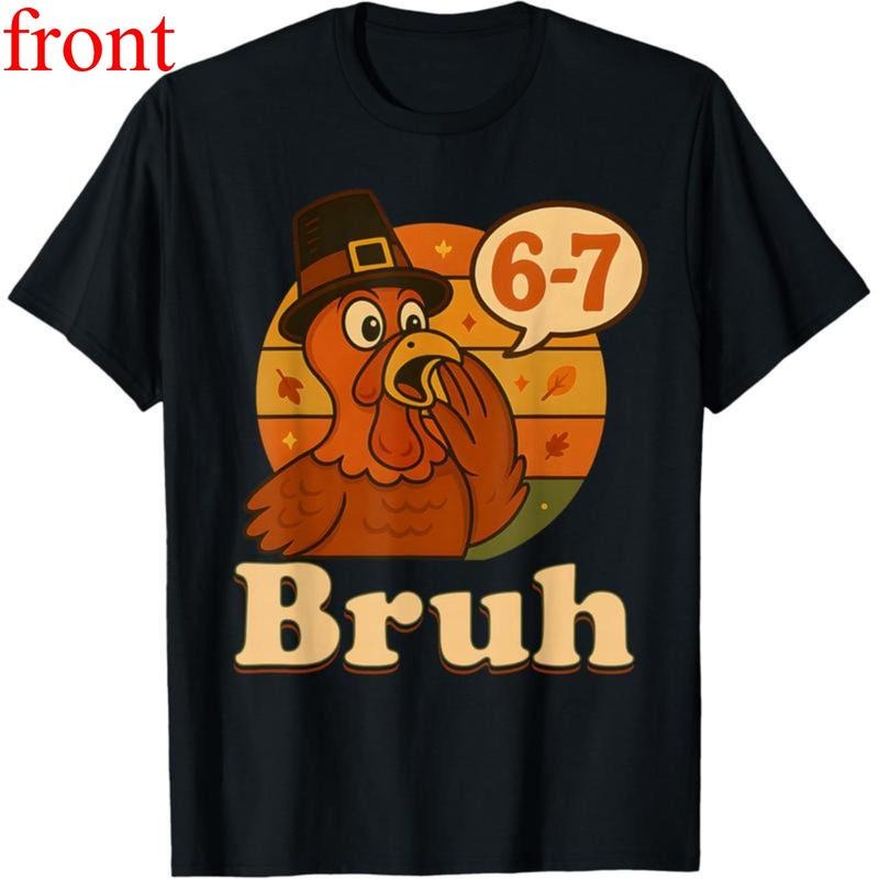 Funny 67 Thanksgiving Turkey Bruh Boys Six Seven Meme T-Shirt Hoodie, Sweatshirt | UrbanDripWear.com