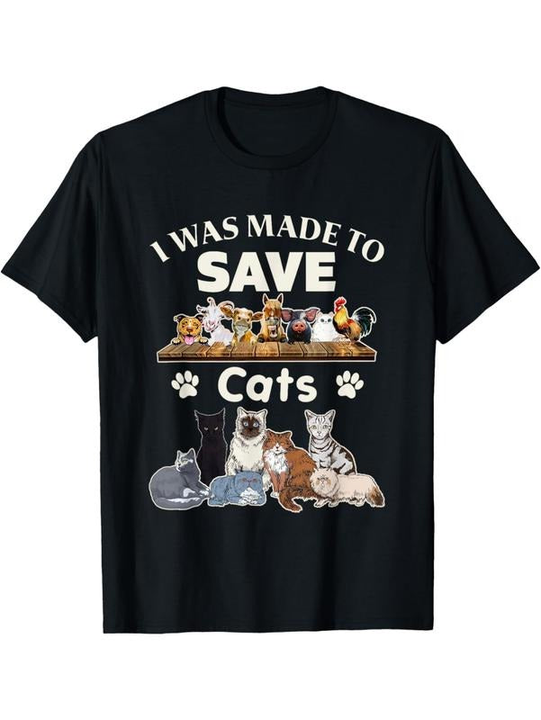 Funny Animal Lover I Was Made To Save Cats T-Shirt Design Summer Streetwear Hoodie, Sweatshirt | UrbanDripWear.com