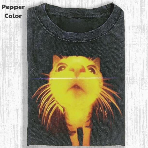 Funny Animal Vintage Graphic Tee, Wacky Cat T-Shirt, Animal Shirt, Unisex Meme Cringe Funny Shirt, Menswear Womenswear...