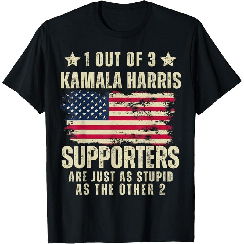 Funny Anti Kamala Harris Stupid Joke American Flag USA Humor T-Shirt made in usa Hoodie, Sweatshirt | UrbanDripWear.com