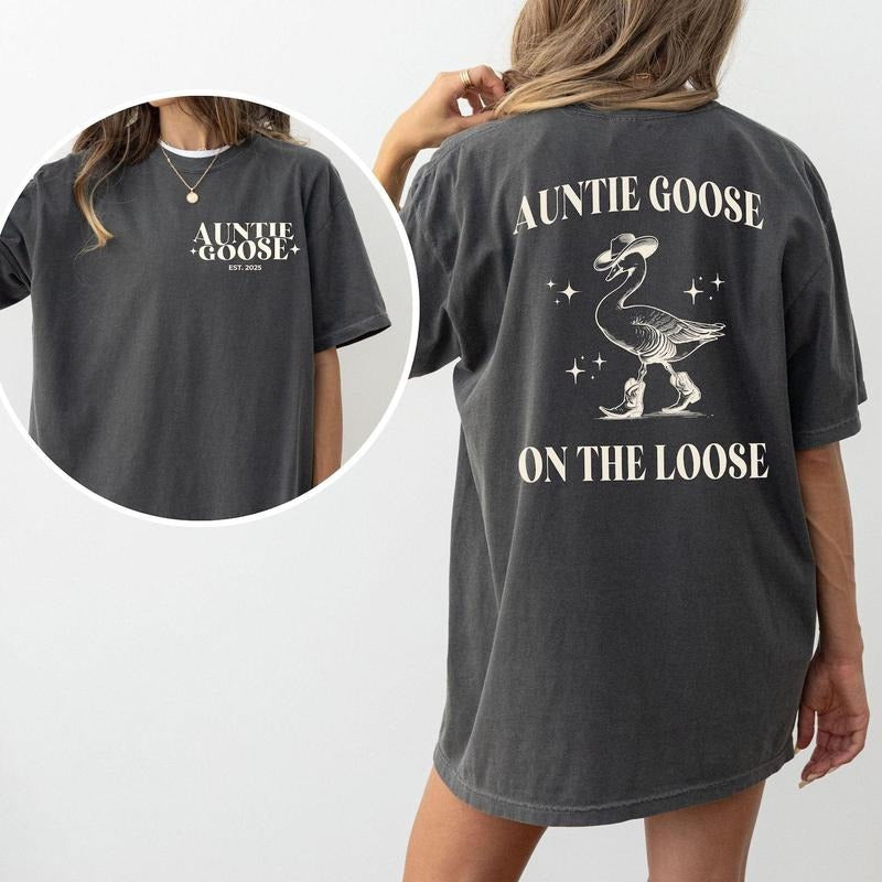 Funny Auntie Silly Goose Shirt, Funny Goose Lover, One Silly Goose Birthday, Aunt Gift From Niece, Aunt Gift Nephew...