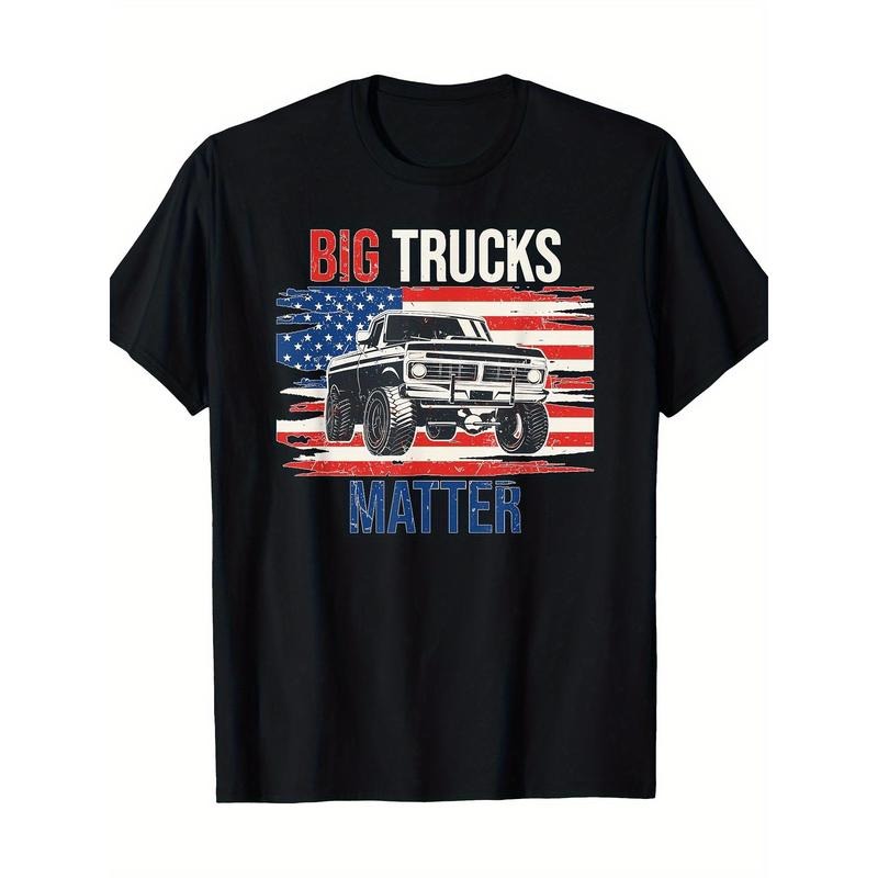 Funny Big Trucks Matter Love Lifted Truck American Flag T-Shirt 100%cotton made in usa Hoodie, Sweatshirt | UrbanDripWear.com
