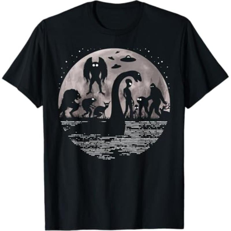 Funny Bigfoot Loch Ness Monster Mothman And Aliens! Funny Cryptid T-Shirt Hoodie, Sweatshirt | UrbanDripWear.com