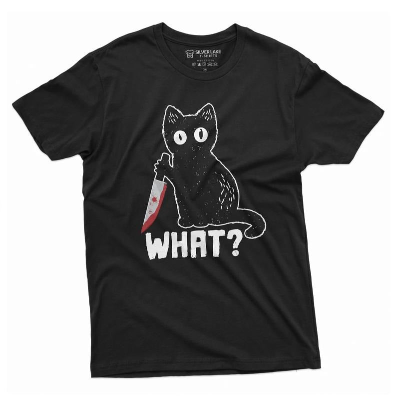 Funny Black Cat Shirt Cat T-Shirt Murderous Cat Tee Cat Lover Shirt Cat Lover Cat Mom Gift Halloween Gift Ideas Hoodie,...