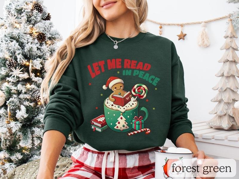 Funny Bookish Christmas Sweatshirt, Book Lover Xmas, Gift for Reader - Unisex Sweatshirt, Holiday Jumper, Literary...