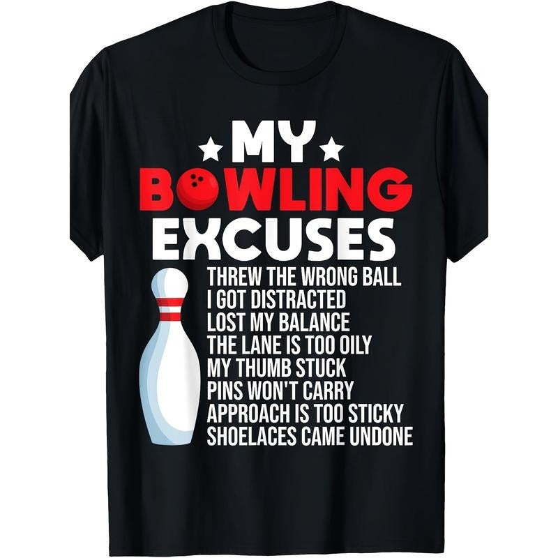 Funny Bowling Excuses For Bowler T-Shirt Made in USA Hoodie, Sweatshirt | UrbanDripWear.com