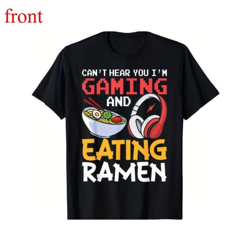 Funny Can'T Hear Me Playing Games Eating Ramen Gamer Gift T-Shirt Hoodie, Sweatshirt | UrbanDripWear.com