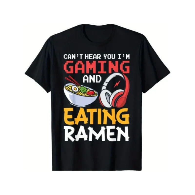 Funny Can't Hear You I'm Gaming And Eating Ramen Gamer Gift Unisex T-Shirt Made in USA Hoodie, Sweatshirt | UrbanDripWear.com