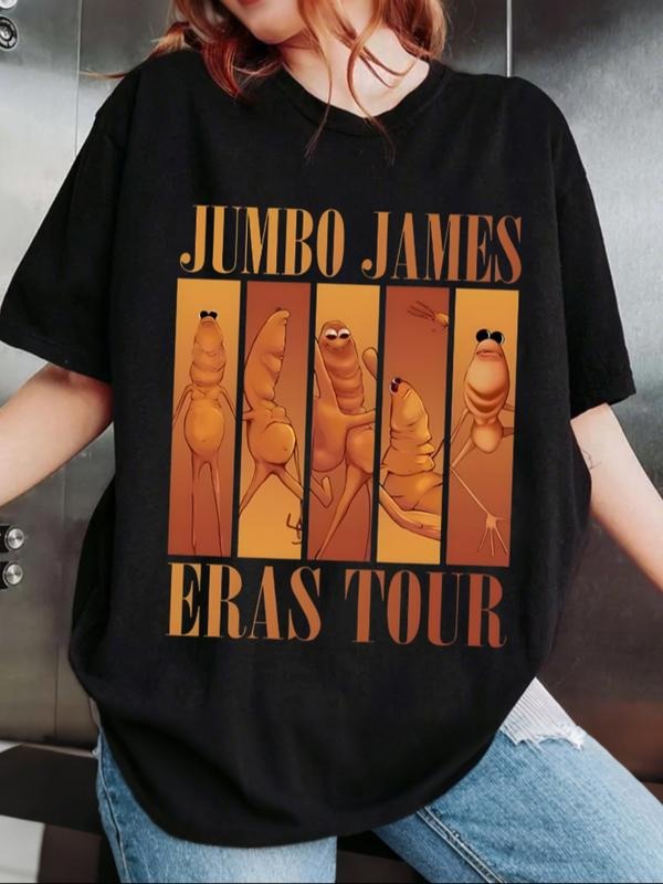 Funny Casual Streetwear Oversized T-Shirt - "Jumbo James Eras Tour" Meme Graphic Top Hoodie, Sweatshirt | UrbanDripWear.com