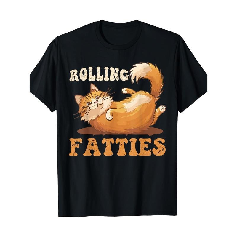 Funny Cat Rolling Fatties For Men And Women Cat 220g 100% Cotton T-Shirt  made in usa Hoodie, Sweatshirt | UrbanDripWear.com