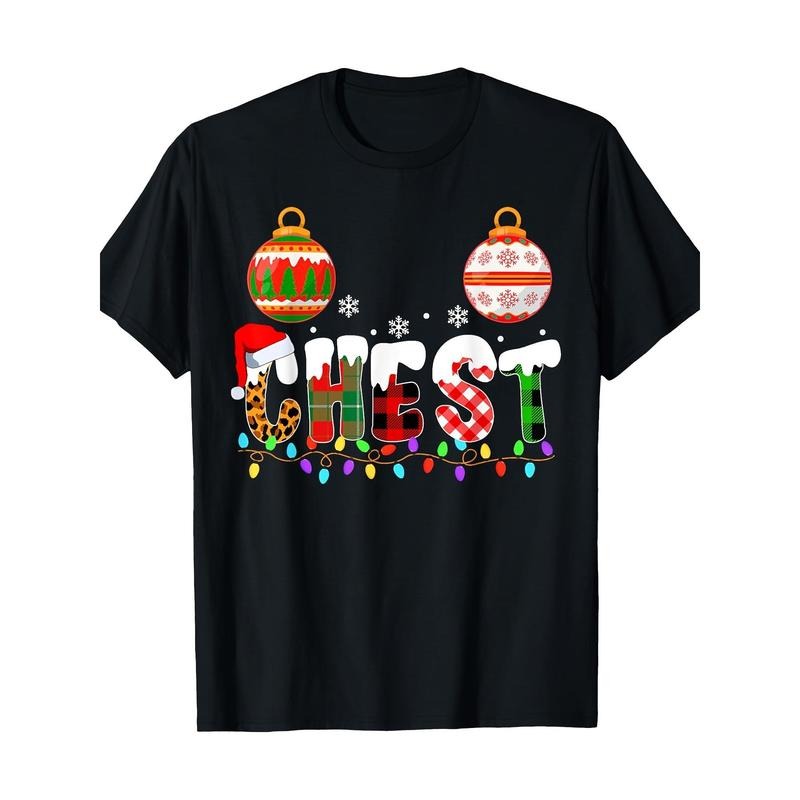 Funny Chest Nuts Couples Christmas Chestnuts Matching T-Shirt - 220g made in usa Hoodie, Sweatshirt | UrbanDripWear.com