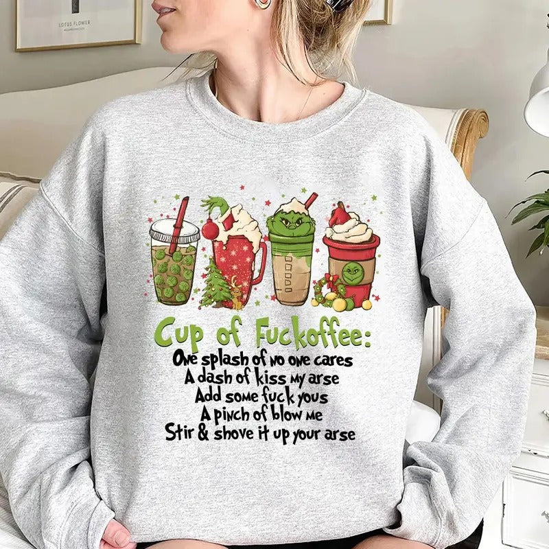 Funny Christmas Coffee Sweatshirt, Hoodie, Tshirt, Cute Christmas 2024 Gifts | UrbanDripWear.com