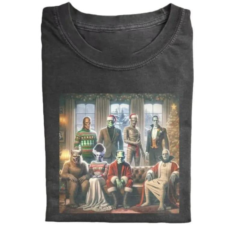 Funny Christmas Horror Retro T-shirt, Y2K 90s Graphic Shirt, gift for her, him, Womenswear Top, Christmas Shirt Hoodie,...