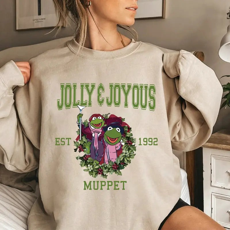Funny Christmas Muppet Shirt, Jolly And Joyous Sweatshirt, Muppet Movie Lovers Shirt, Christmas Carol T-shirt, Xmas Gift...