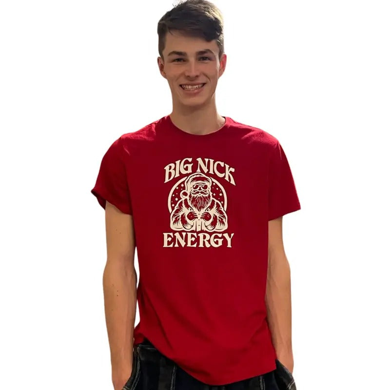 Funny Christmas Shirt, Santa Claus Tee, Big Nick Energy T-Shirt Hoodie, Sweatshirt | UrbanDripWear.com