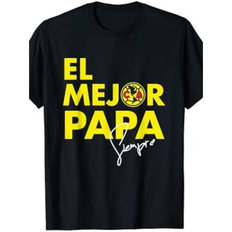 Funny Club America "El Mejor Papa" Men's T-Shirt - 100% Cotton, Casual Crew Neck Hoodie, Sweatshirt | UrbanDripWear.com