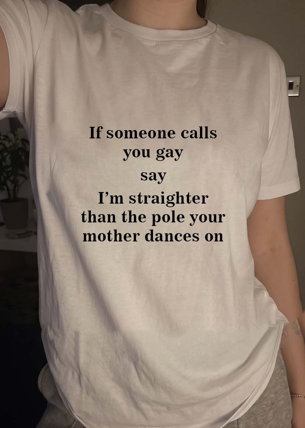 Funny Comeback I Am Straighter Than the Pole Your Mother Dances On T-Shirt