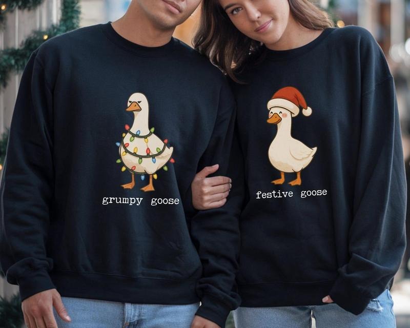Funny Couple Sweatshirts for Christmas Funny Gift for Husband and Wife Girlfriend Boyfriend Mom Dad Funny Couple Gift,...