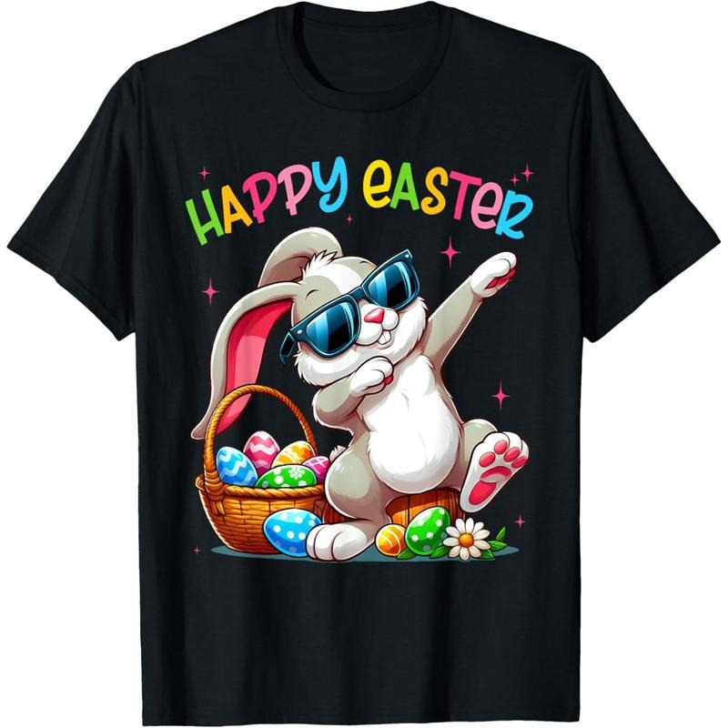 Funny Dabbing Bunny Easter Happy Easter Adult T-Shirt Hoodie, Sweatshirt | UrbanDripWear.com