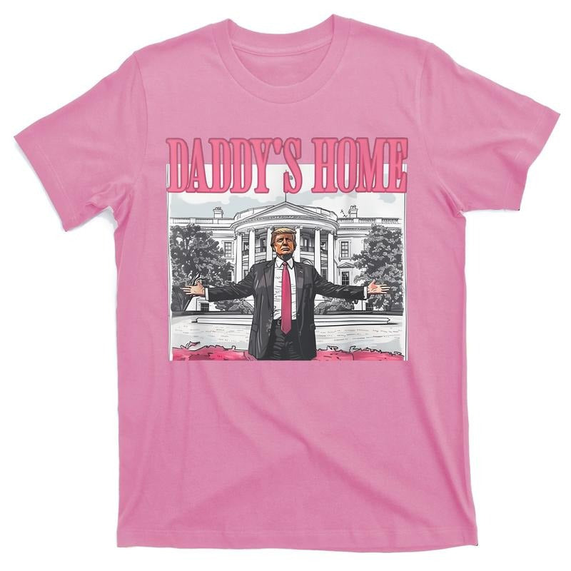 Funny Daddy's Home Donald Trump 2024 Election T-Shirt Crewneck Casual Hoodie, Sweatshirt | UrbanDripWear.com