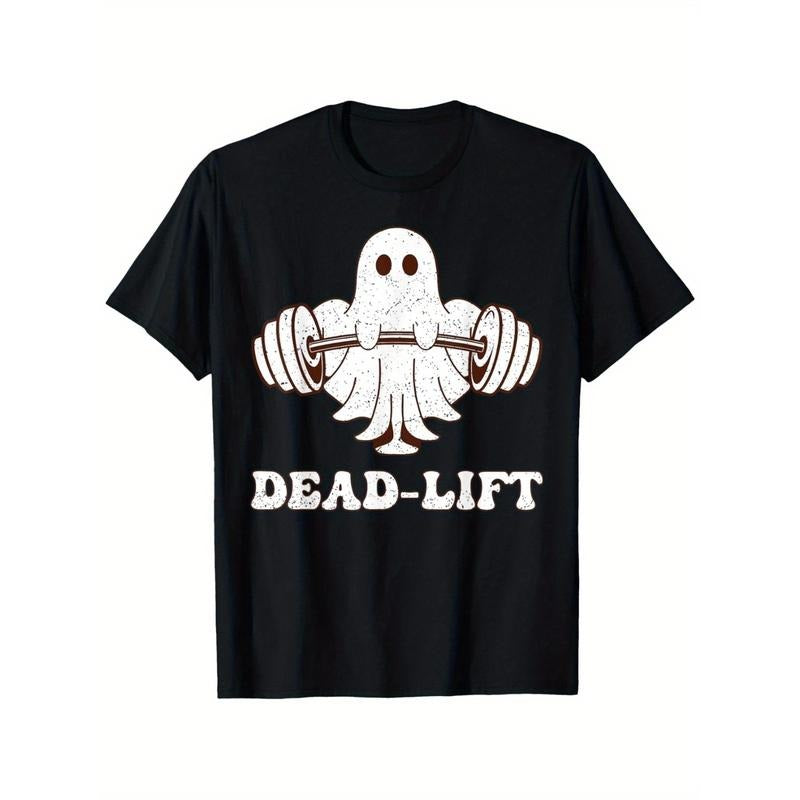 Funny Deadlift Weightlifting Fitness T-Shirt - Durable Workout Top with Deadlift Barbell Graphic - Soft, Breathable...