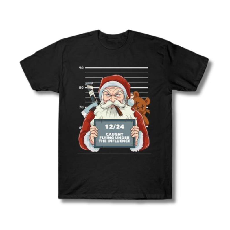 Funny Drunk Santa Claus Mugshot Naughty Santa Christmas Graphic Tee, Sweatshirt, Hoodie Gift For Women Top Womenswear...