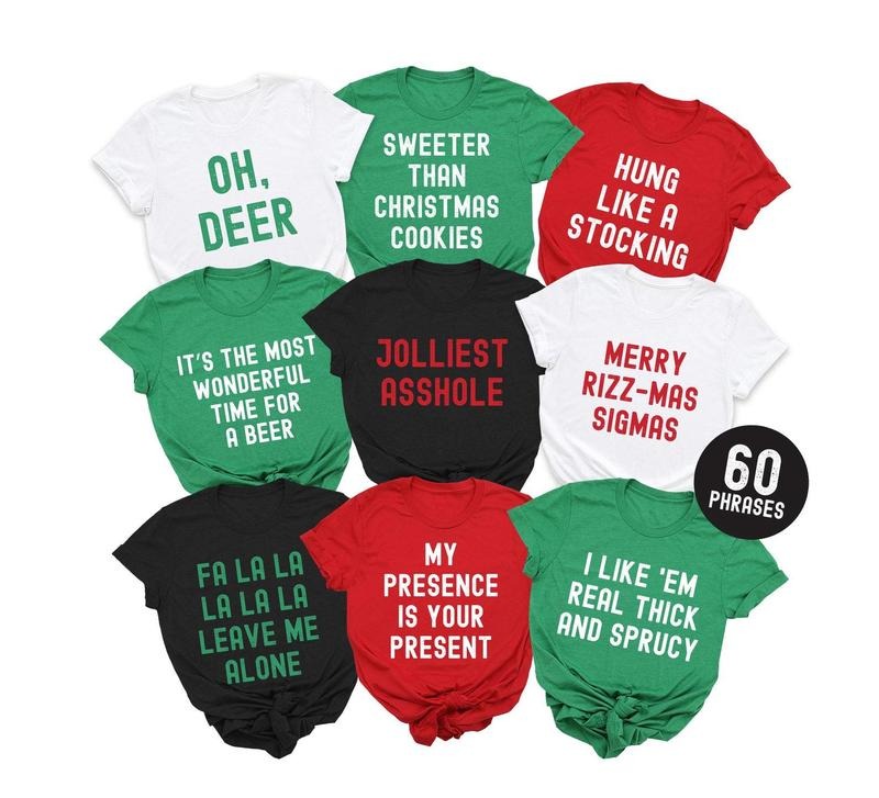 Funny Family Christmas Matching Shirts, Funny Christmas Party, Matching Christmas T-Shirts for Family, Christmas Group...