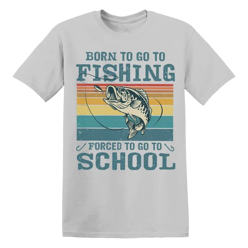 Funny Fishing Bass Fish Fisherman Kids Born To Go Fishing T-Shirt Hoodie, Sweatshirt | UrbanDripWear.com