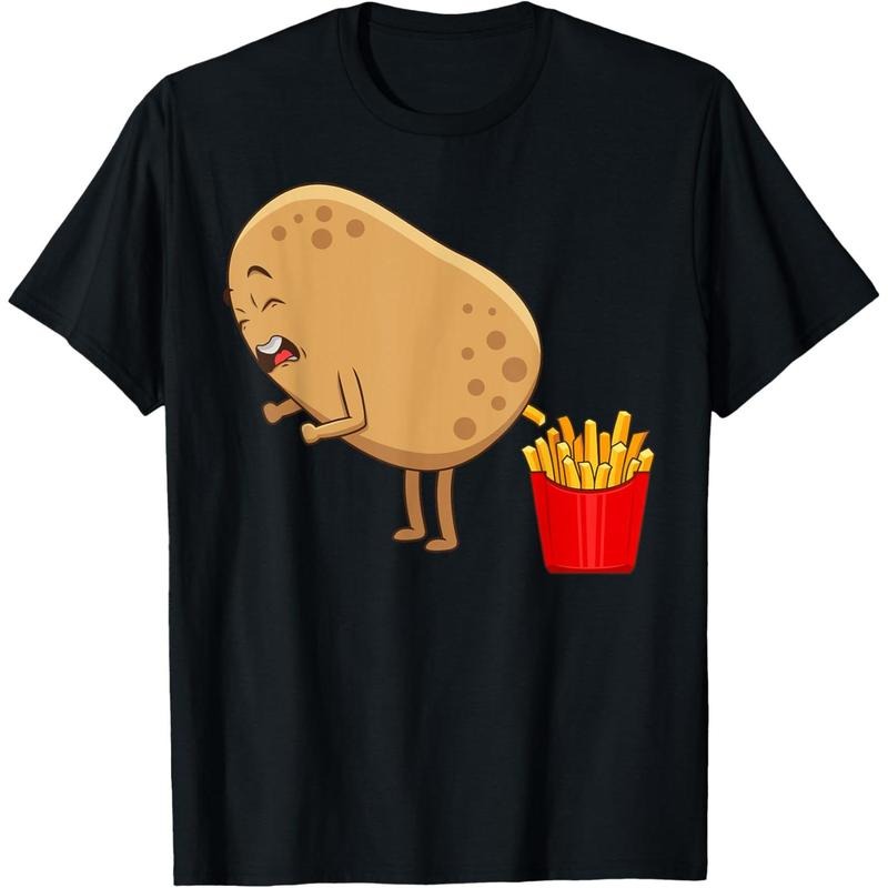 Funny French Fries Designs For Men Women Potato Food Eaters T-Shirt Hoodie, Sweatshirt | UrbanDripWear.com