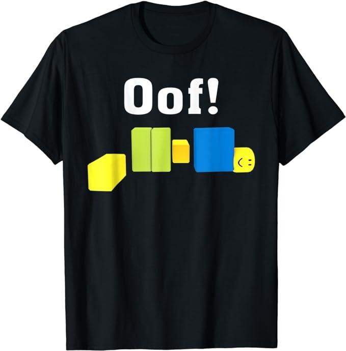Funny Gamer Shirts, Special Gifts For Gamers, OOF! Funny Blox Noob Gamer Gifts For Gamers T-Shirt Menswear Casual Classic...