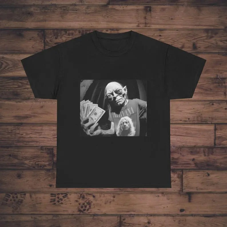 Funny Goblin Tee - Unisex Heavy Cotton T-Shirt, Gollum Lord of the Rings Shirt, Fantasy Movie Fan Gift, Novelty Graphic...