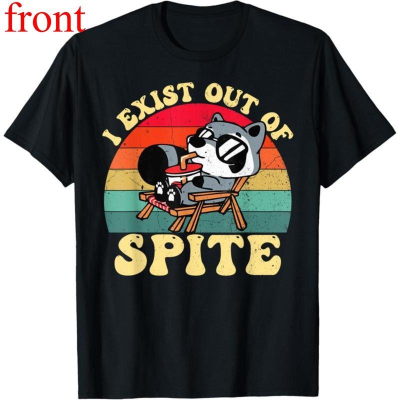 Funny Graphic Tee,I Exist Out Of Spite Funny Raccoon For Men Women T-Shirt style 02 Hoodie, Sweatshirt | UrbanDripWear.com