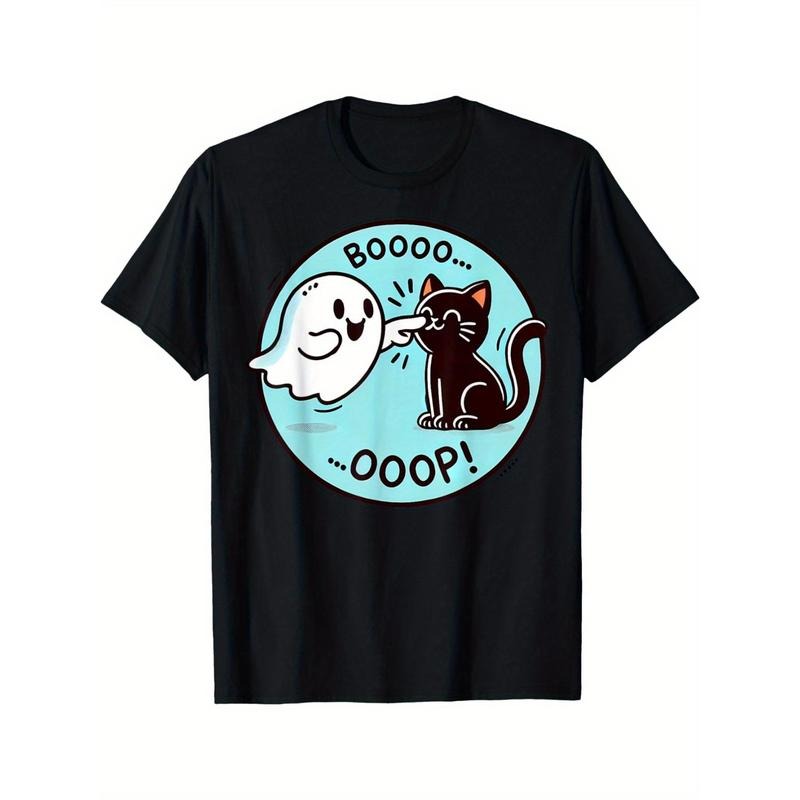 Funny Halloween Ghost Black Cat Boop Easy Lazy Costume T-Shirt made in usa Hoodie, Sweatshirt | UrbanDripWear.com