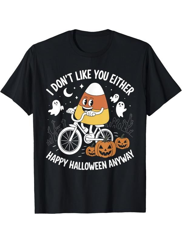 Funny Halloween T-Shirt Featuring Candy Corn Design Graphic Streetwear Hoodie, Sweatshirt | UrbanDripWear.com