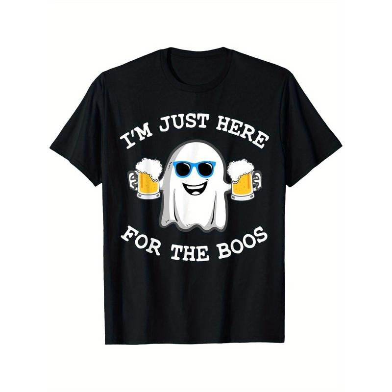 Funny Halloween Tee I'm just Here for the Boos Costume Gift T-Shirt made in usa Hoodie, Sweatshirt | UrbanDripWear.com