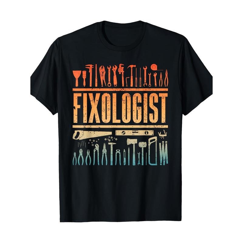 Funny Handyman Art For Men Dad Fixologist Tool DIY Handyman T-Shirt - 220g made in usa Hoodie, Sweatshirt | UrbanDripWear.com