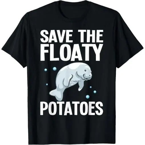Funny Manatee Designs For Men Women Floaty Potato Sea Cows T-Shirt Made in USA Hoodie, Sweatshirt | UrbanDripWear.com