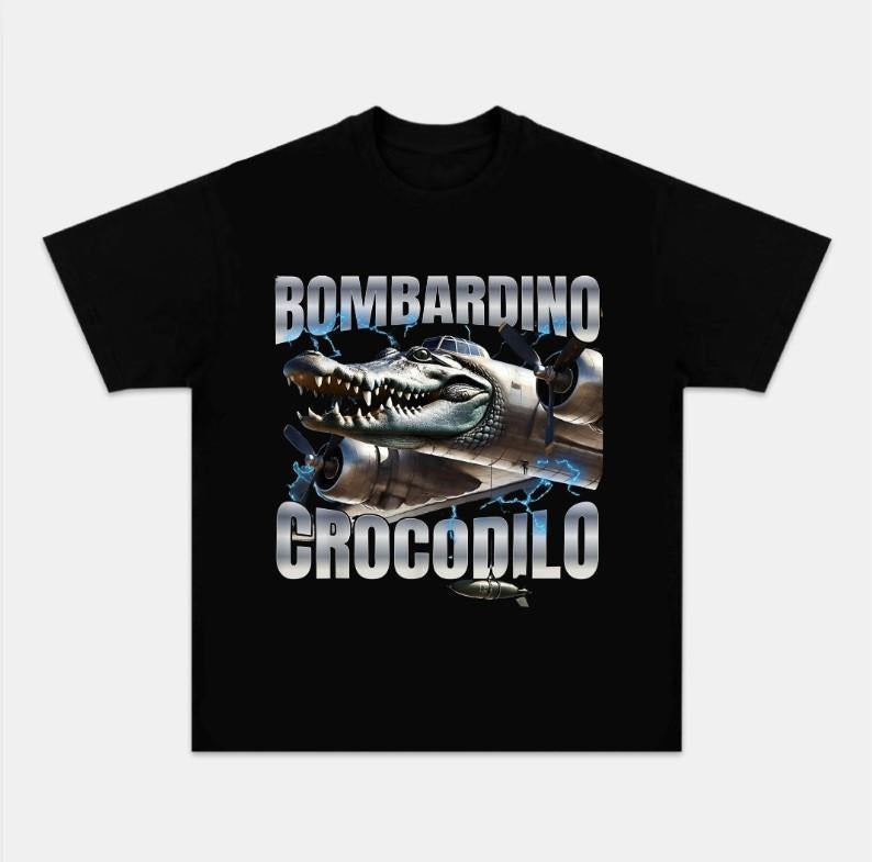 Funny Meme Bombardino Crocodilo Trendy Gen Z T-Shirt, Italian Brainrot Viral Graphic Tee, Gift For Men & Women, Unisex...