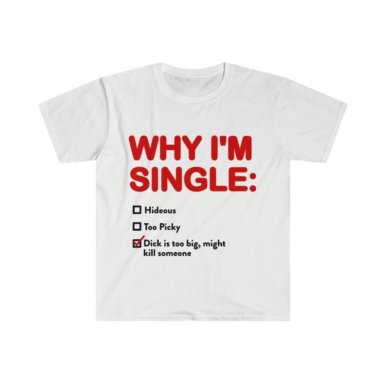 Funny Meme Shirt,  WHY I'M SINGLE Tee, Gift Unisex T-Shirt Hoodie, Sweatshirt | UrbanDripWear.com