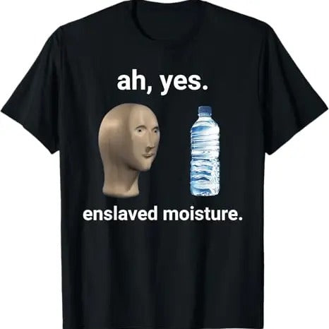 Funny Meme Shirt, Ah Yes Enslaved Moisture Tee, Gift Unisex T-Shirt Hoodie, Sweatshirt | UrbanDripWear.com
