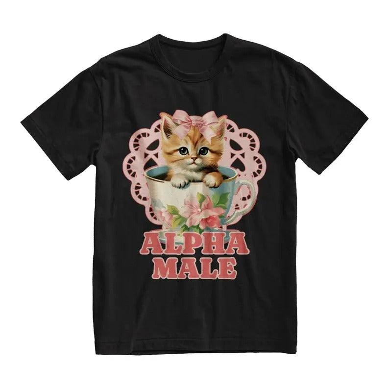 Funny Meme Shirt, Alpha Male Tee, Kitten Cat Gift Unisex T-Shirt Hoodie, Sweatshirt | UrbanDripWear.com