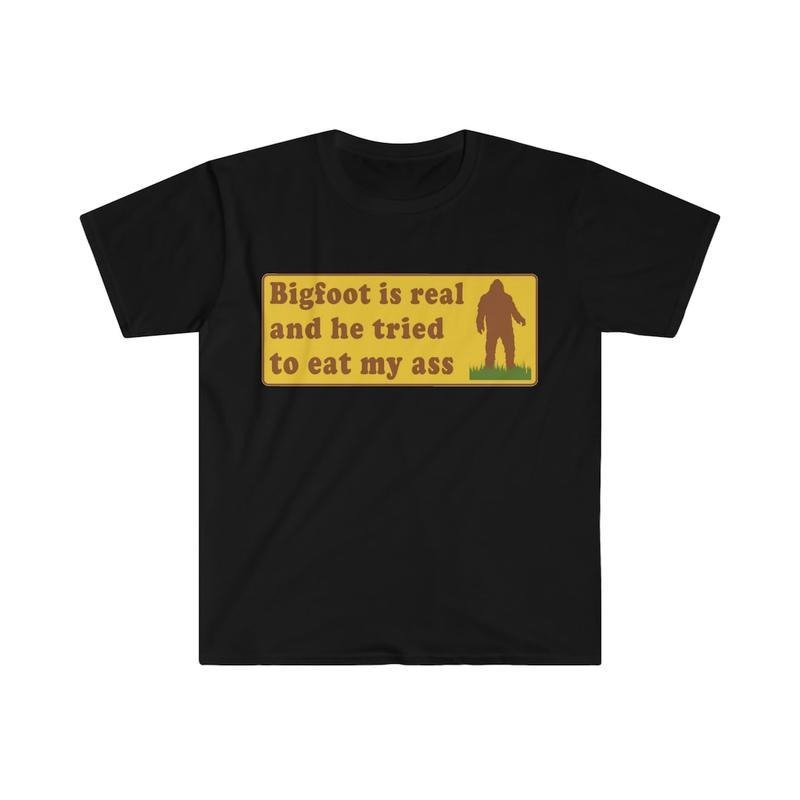 Funny Meme Shirt, Bigfoot Is Real Shirt Hoodie, Sweatshirt | UrbanDripWear.com