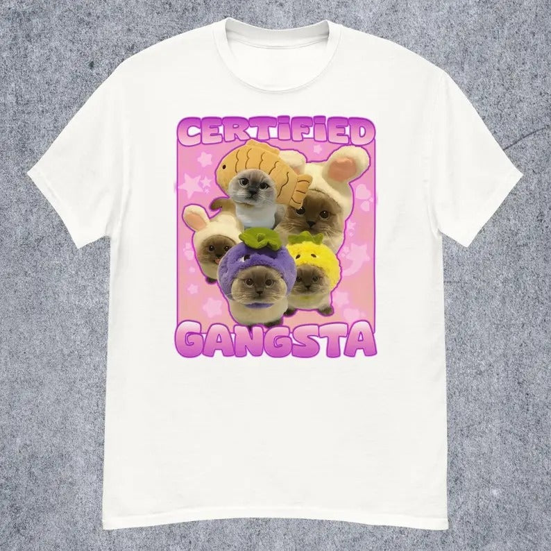 Funny Meme Shirt, Certified Gangsta Tee, Gym Gift Unisex T-Shirt Hoodie, Sweatshirt | UrbanDripWear.com