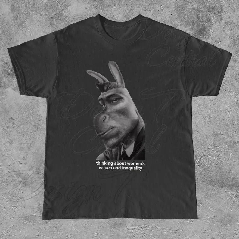 Funny Meme Shirt, Feminism Sigma Donkey Tee, Gift Unisex T-Shirt Casual Fabric Hoodie, Sweatshirt | UrbanDripWear.com