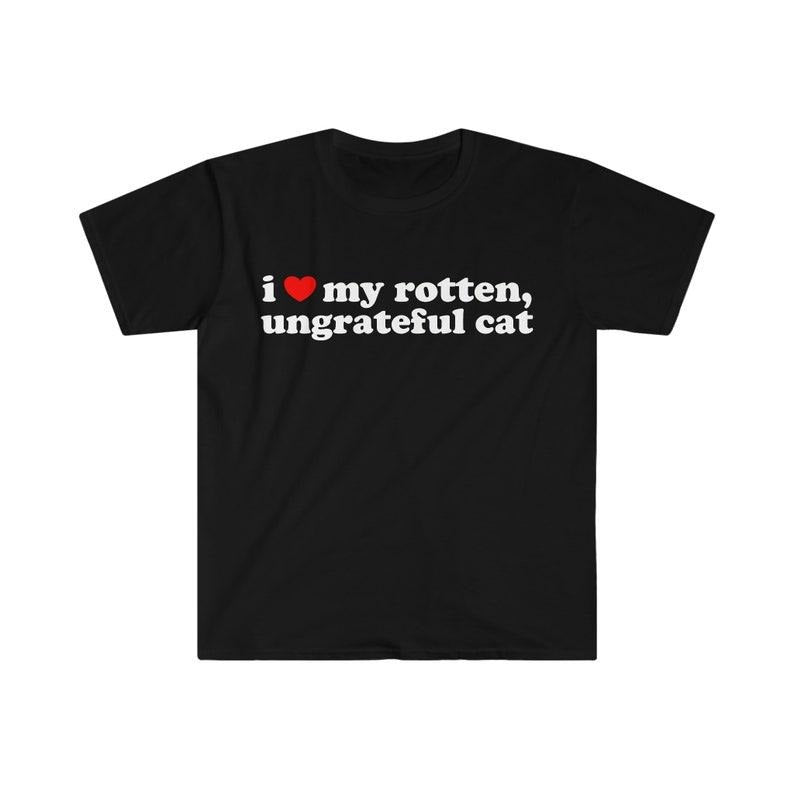 Funny Meme Shirt, I Love My Rotten, Ungrateful Cat Cute Tee, Gift Unisex T-Shirt Hoodie, Sweatshirt | UrbanDripWear.com