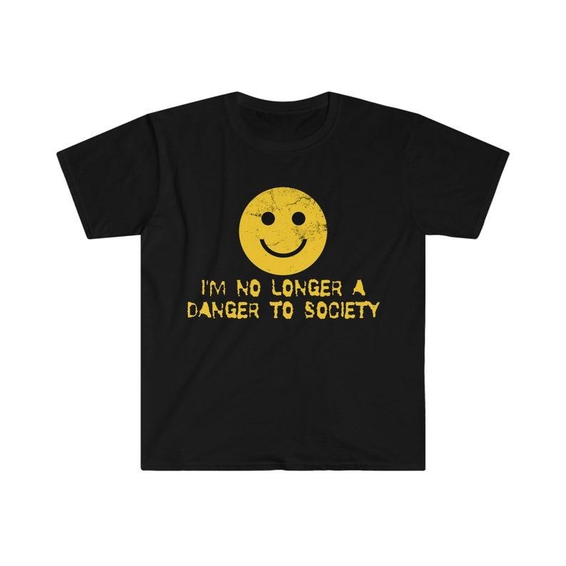 Funny Meme Shirt, I'm No Longer A Danger To Society Tee, Gift Unisex T-Shirt Hoodie, Sweatshirt | UrbanDripWear.com