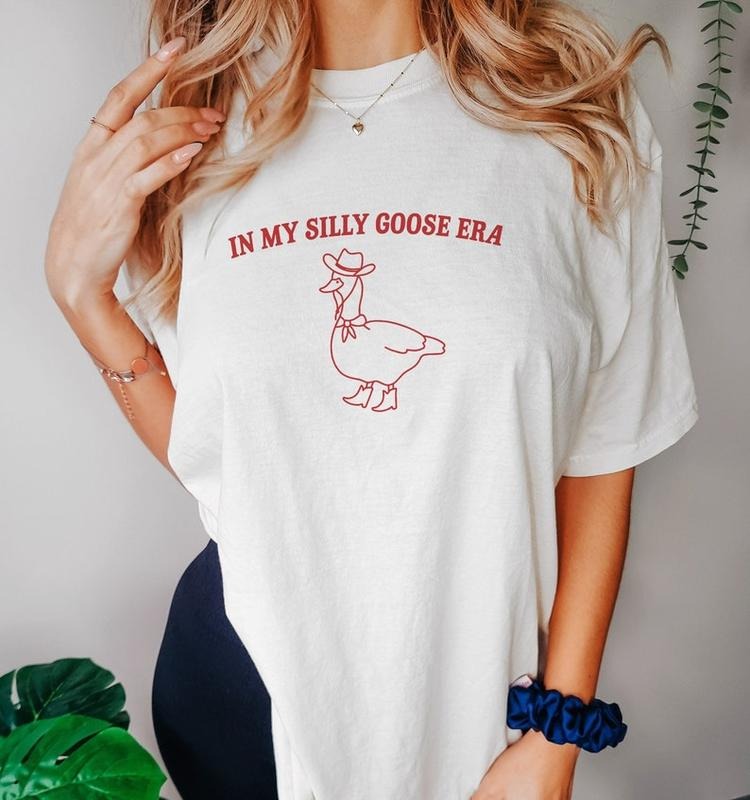 Funny Meme Shirt, In My Silly Goose Era Tee, Gift Unisex T-Shirt Hoodie, Sweatshirt | UrbanDripWear.com